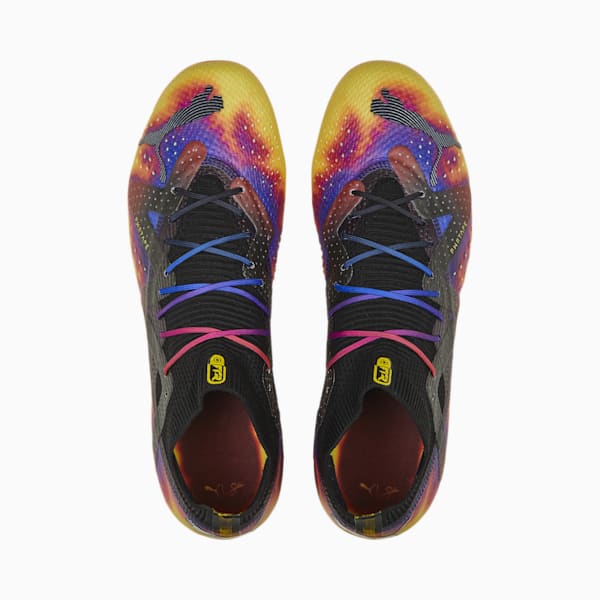 Souliers de soccer à crampons FUTURE ULTIMATE ELM FG/AG, Team Violet-PUMA Black-Yellow Sizzle-Rickie Orange, extralarge